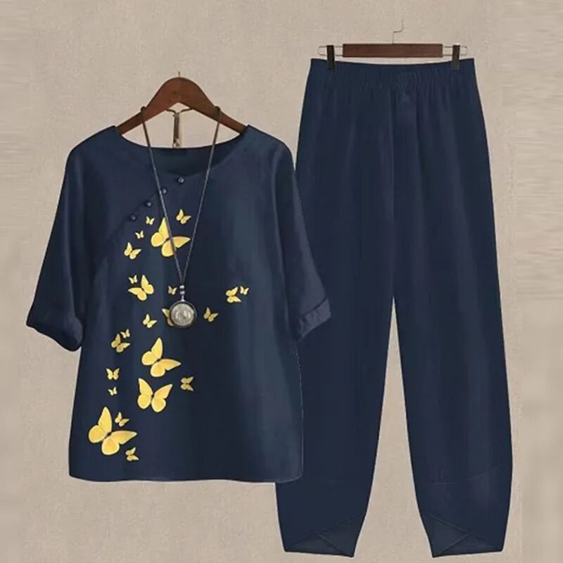 Laila | Zeitgemäßes Top und Hose Set - Müheloser Stil & Passform