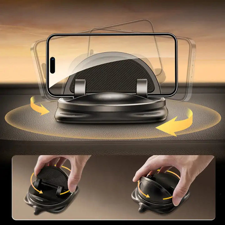 360 ° rotierende Autotelefonhalter-Verstellbare Armaturenbrett- und Luftentlüftungshalterung für Mobiltelefone 4 bis 6,5 Zoll-3