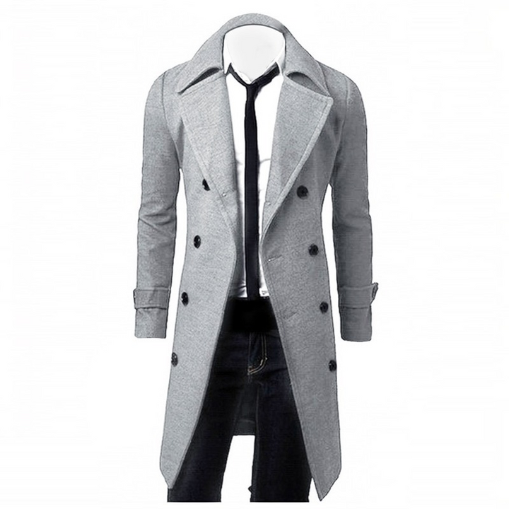 Lionel | Eleganter Doppelreihiger Wollmantel mit Revers