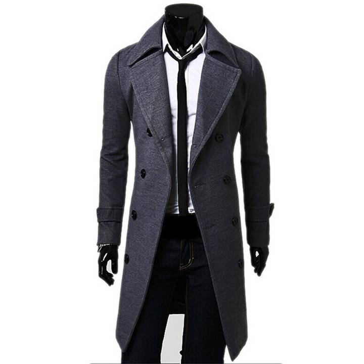 Lionel | Eleganter Doppelreihiger Wollmantel mit Revers