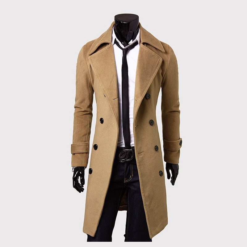 Lionel | Eleganter Doppelreihiger Wollmantel mit Revers