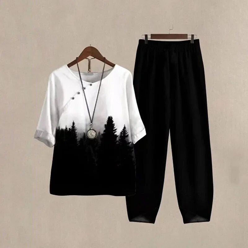 Laila | Zeitgemäßes Top und Hose Set - Müheloser Stil & Passform