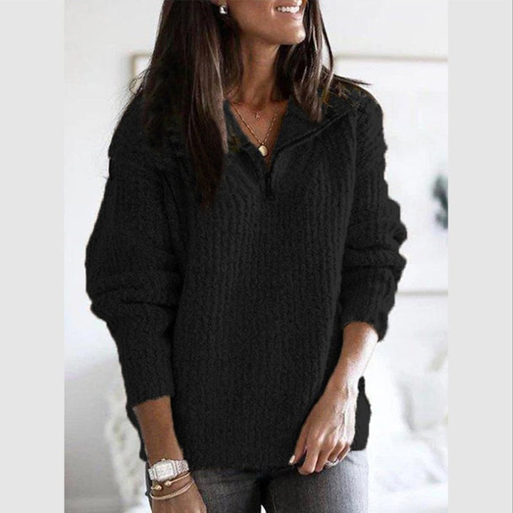 Luxy | Gefütterter Sweater mit Reißverschluss