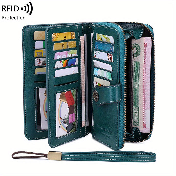 Skyla | Retro RFID Reisegeldbörse | Große Kapazität