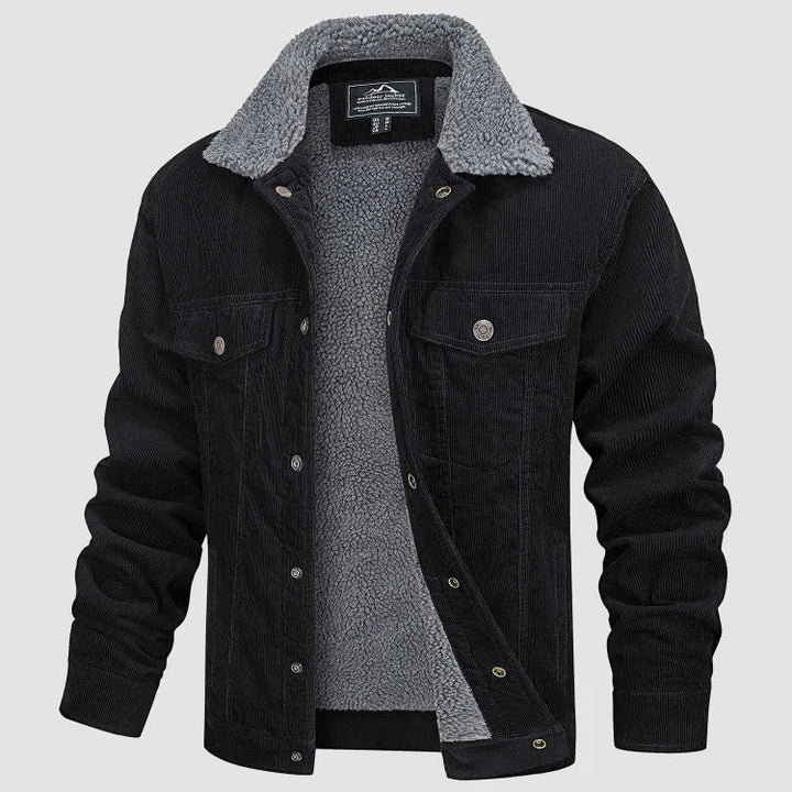 Jonas | Modische und kuschelig warme Cordjacke für Herren