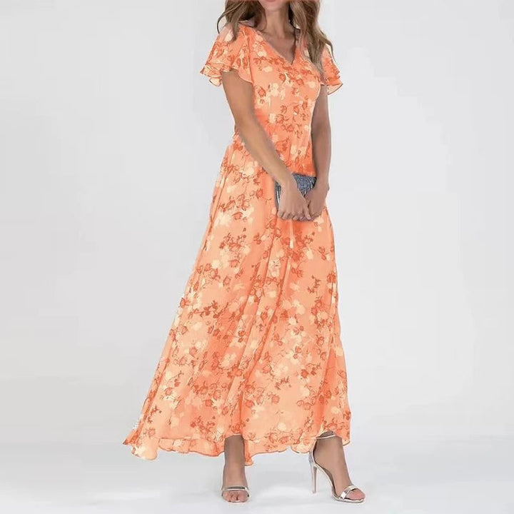 Lilia | Elegantes Blumen-Midi-Kleid