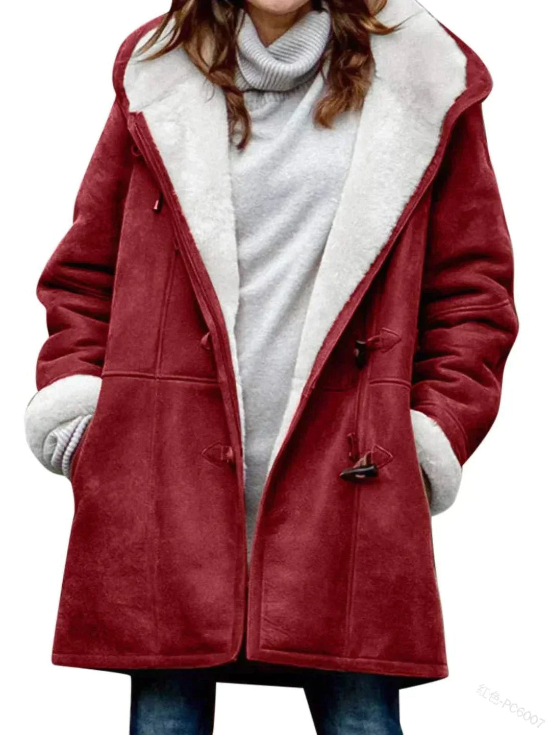Ingrid | Warme Fleecejacke mit Kapuze für Damen