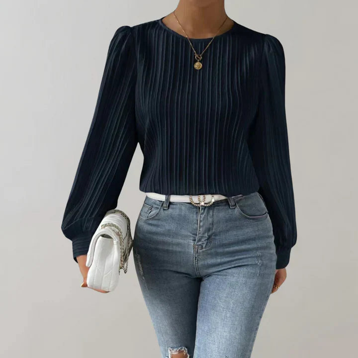Violet | Elegante Plissee-Bluse