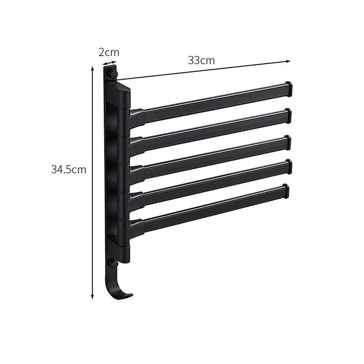  Handtuchregal -Multiarme - 5 -Arms Black Metall Handtuchhalter-5