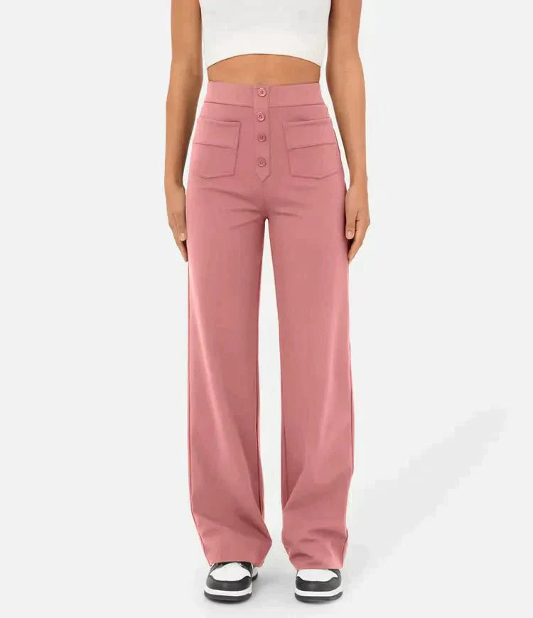 YVONNE | Trendy Hochtaillierte Hosen