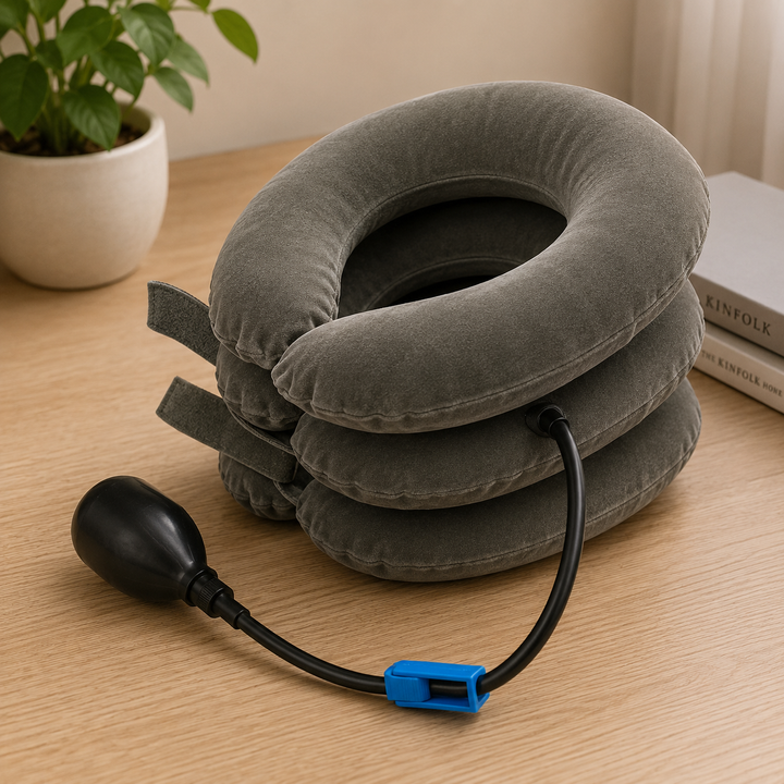 Drei Schichten zervikale Nackentraktion aufblasbares Kissen