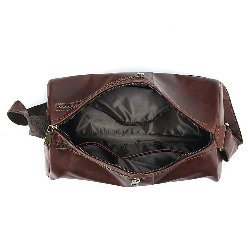 Lars | Klassische Lederzylinder-Schultertasche