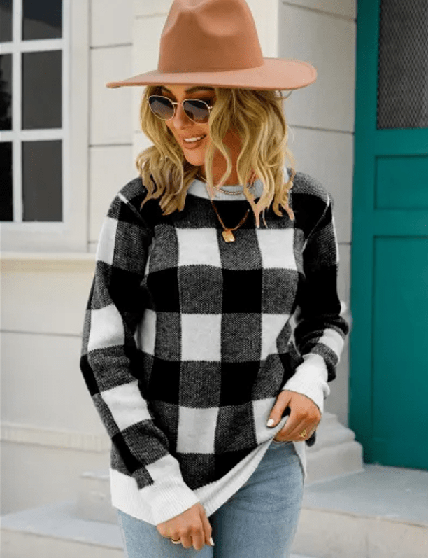 Cona | Bequemer Kariert Pullover mit Zeitlosem Stil