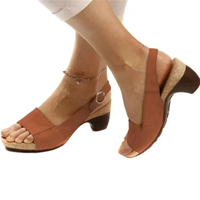 Clara | Bequeme Slingback Sandalen mit Absatz für Jeden Tag