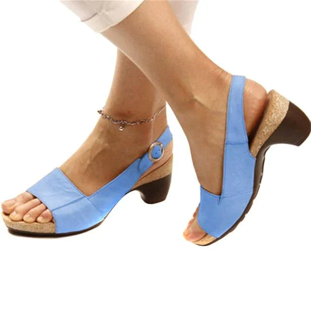 Clara | Bequeme Slingback Sandalen mit Absatz für Jeden Tag
