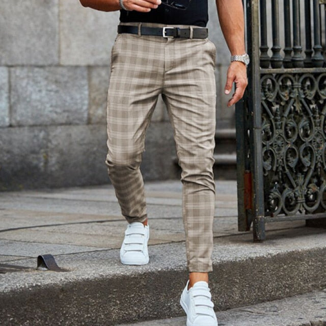 Pablo | Modische Karierte Slim-Fit Hose für Herren