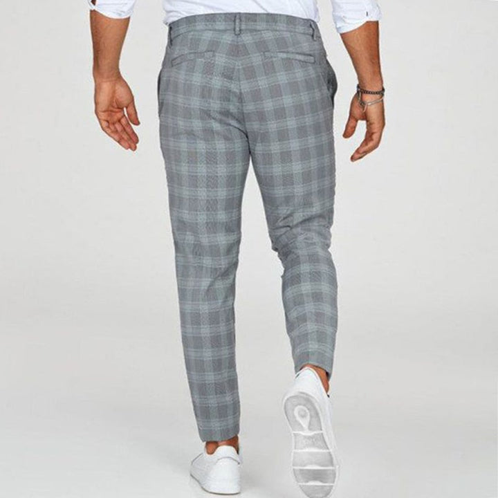 Pablo | Modische Karierte Slim-Fit Hose für Herren