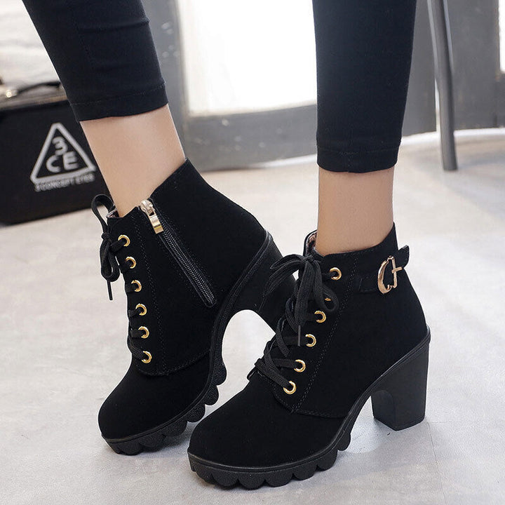 YUKI | Damen Winterstiefel - Elegant und Robust mit Blockabsatz