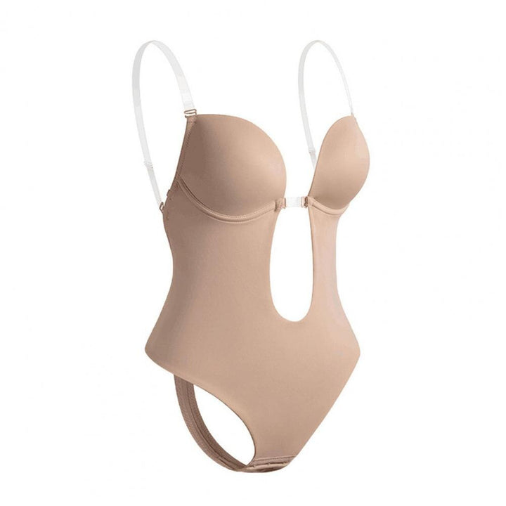 Deep V -Ausschnitt Shapewear Body - Ultimate Body Shaper für makellose Silhouette-3
